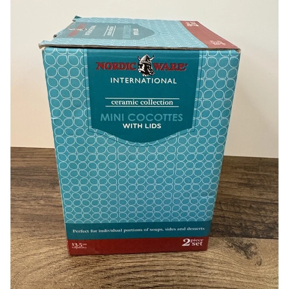 Nordic Ware Ceramic Mini Cocottes 2 Piece Set 13.5 Oz